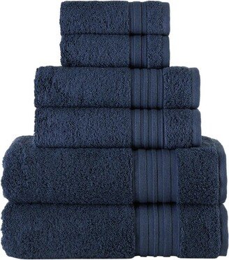 Navy Spa Collection 6-Pc. Cotton Towel Set