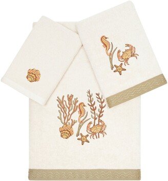 Turkish Cotton Aaron 3Pc Embellished Towel Set