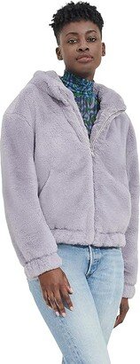 Mandy Faux Fur Hoodie II (Cloudy Grey) Women's Coat