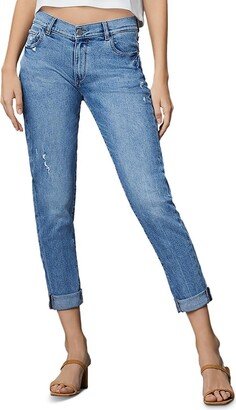 Riley Womens Denim Light Wash Boyfriend Jeans