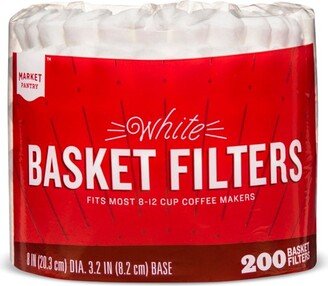 White Coffee Filters - 200ct - Market Pantry™