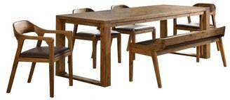 Rasmus Acacia Wood 6 Piece Dining Set