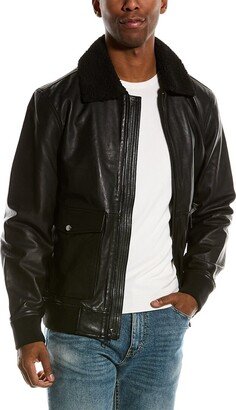 Leather Aviator Jacket-AB