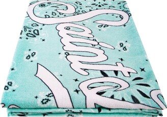 Beach Towel With Water Green Bandanna Print