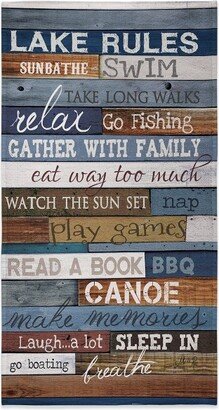 Lake Rules Beach Towel - Multicolored