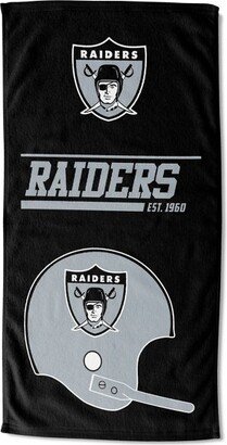 30x60 NFL Las Vegas Raiders 40 Yard Dash Legacy Printed Beach Towel