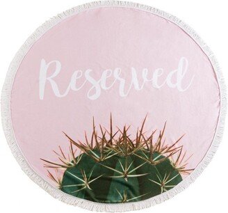 Reserved Round Beach Towel with Bag, Blush