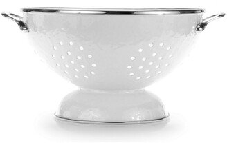 Solid White Enamelware Collection 2 Quart Colander