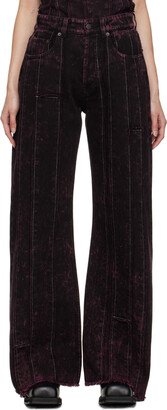 Burgundy Loose Fit Jeans