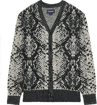 thisisneverthat Phyton Jacquard Knit Cardigan in Black