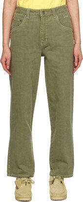 Dime Green Classic Relaxed Jeans
