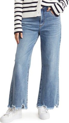 Sabrina High Waist Wide Leg Raw Hem Jeans