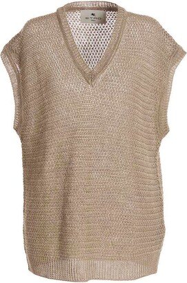 Linen knit vest