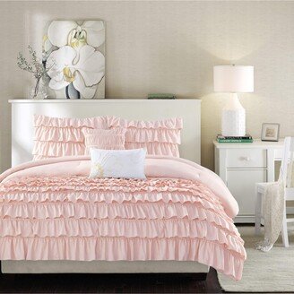 Gracie Mills Waterfall Comforter Set, Blush - Twin Xl