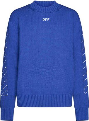 Arrows Motif Crewneck Knitted Jumper