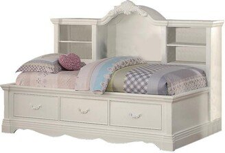 Wooden Twin Size Daybed with Storage, White