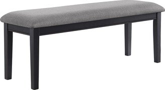 Martin Svensson Home Del Mar Black and Grey Linen Room Dining Bench