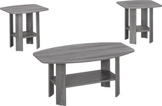 Grey Table Set - 3Pcs Set - 35.5 x 21.5 x 16.25