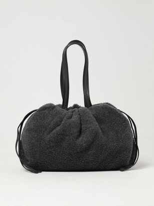 bag in wool and cashmere blend with drawstring