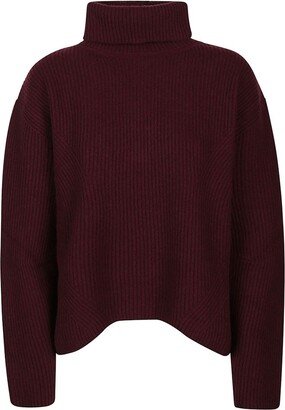 Turtleneck Ribbed-Knit Jumper-AB