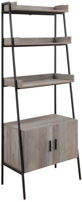 ACME Zakwani Bookshelf in Gray Oak and Black