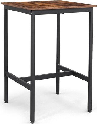 Pub Dining Height Table, Steel Frame, Standing Computer Desk, Easy Assembly, for Living Room or Kitchen