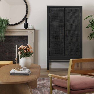 Amara Woven Rattan Cabinet - 31.7