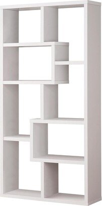 Multiple Cubed Rectangular Bookcase in White