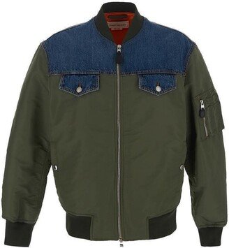 Contrasting Bomber Jacket