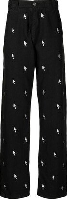 Double Click printed cotton trousers