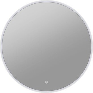 28 in. Diameter Round LED Front Lighting Bathroom Mirror with Defogger