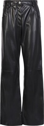 Straight Leg Trousers In Eco-nappa By . Must Have Garment That Can Never Be Missing In The Wardrobe; Minimal And Casual