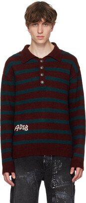 Burgundy & Blue Stripe Sweater