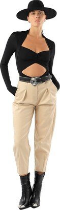 Seta Apparel Women's Leather Baggy Pants