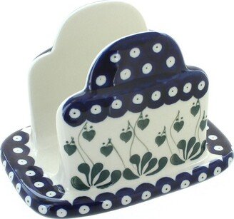 Blue Rose Pottery Blue Rose Polish Pottery Alyce Napkin Holder