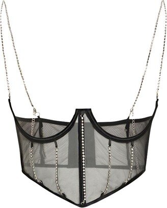 Zenn open silver bustier