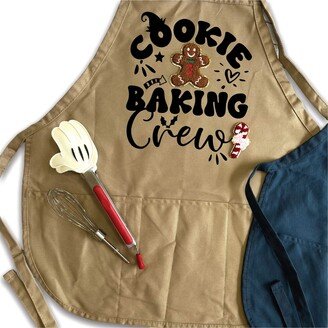 Cookie Baking Crew Aprons, Christmas Thanksgiving, Cotton Apron With Pockets Gift, Personalized Aprons