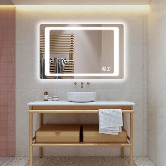 Saint Birch Elvis Frameless LED lighted Bathroom/Vanity Mirror - 24 inches high x 32 inches wide x 1.5 inches depth