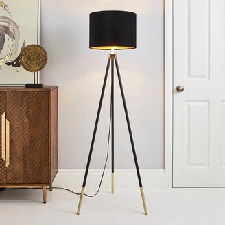 Dunelm Santos Tripod Floor Lamp Black Black