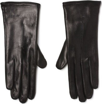 Gusset-Detail Leather Gloves