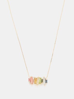 Rainbow Diamond & 14kt Gold Necklace