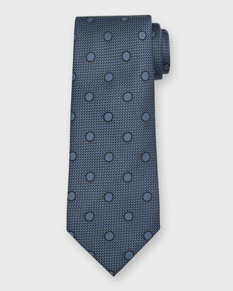 Men's Tonal Jacquard Silk Tie-AA