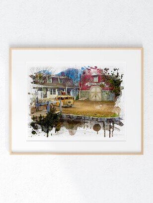 Christmas Wall Print 8 X 10 Unframed Decor Columbia Inn