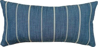 Long Blue Lumbar Pillows, Striped Pillow, Many