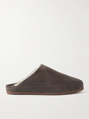 Mulo Shearling-Lined Suede Slippers