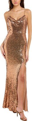 Black By Bariano Sequin Gown