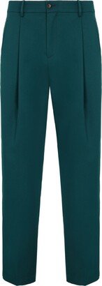 Pleated Wide Leg Trousers Pants Dark Green