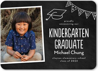 Graduation Announcements: Chalk Banner Graduation Announcement, Black, 5X7, Matte, Signature Smooth Cardstock, Rounded