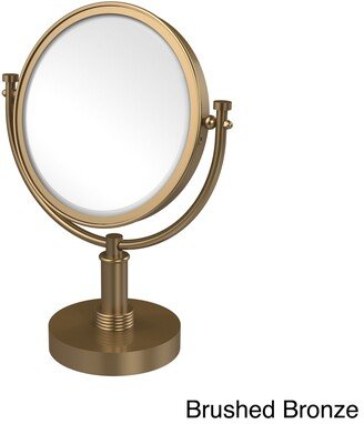 8-inch Solid Brass Vanity Top Make-up Mirror with 5x Magnification