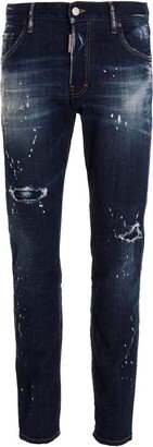 Paint Splatter Distressed Jeans